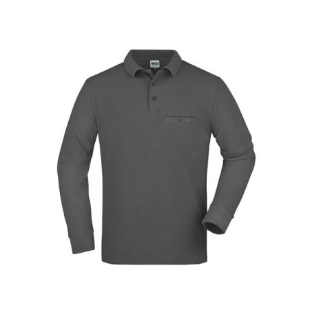POLO JAMES & NICHOLSON A MANICHE LUNGHE UOMO - DARK GREY