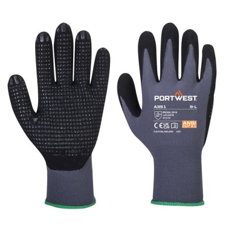 A351 - Guanto Dermiflex Plus Grigio/Nero - 10