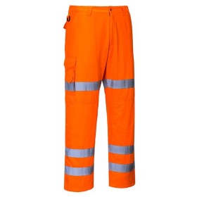 RT49 - Pantaloni Combat a tre bande Hi-Vis Arancione - M