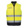 S267 - Gilet imbottito bicolore Hi-Vis Giallo/Navy - L