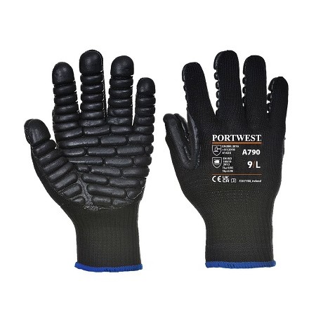 A790 - Guanti Anti Vibrazione Nero - 10