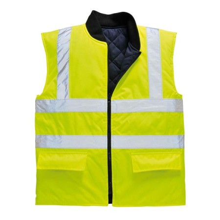 S469 - Gilet imbottito reversibile Hi-Vis Giallo - L