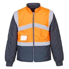 S769 - Giacca Hi-Vis 2 in 1 bicolore, traspirante e reversibile Arancione/Navy - L S769 - Giacca Hi-Vis 2 in 1 bicolore, traspirante e reversibile Arancione/Navy - L