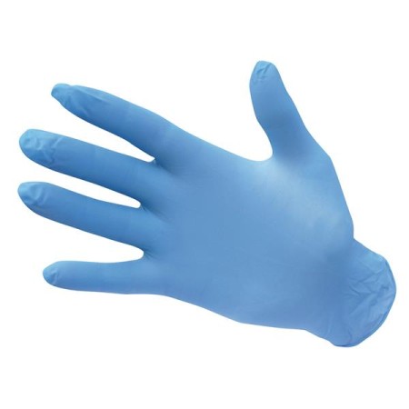 A925 - Guanto monouso in nitrile senza polvere (Pk100) Blu - 8
