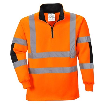 B308 - Felpa Rugby Xenon Hi-Vis Arancione - S