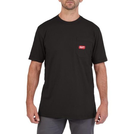 T-SHIRT MILWAUKEE MANICA CORTA WORK WTSSBL-M - NERA