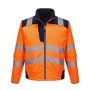 T402 - PW3 Softshell Hi-Vis Arancione/Navy - XL