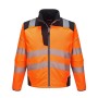 T402 - PW3 Softshell Hi-Vis Arancione/Nero - XL