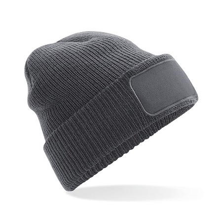BERRETTO BEECHFIELD IN MAGLIA A DOPPIO STRATO, CALDA FODERA IN THINSULATE, TARGHETTA IN COTONE TWILL PER LA STAMPA O RICAMO - D