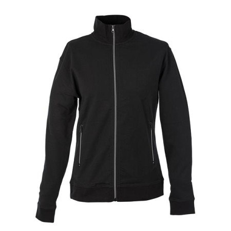FELPA ATLANTA LADY ZIP INTERA - BLACK