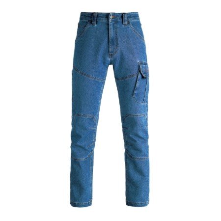 KAPRIOL - NIMES - JEANS DA LAVORO LUNGHI ELASTICIZZATI 36813 - TG. XL - BLU