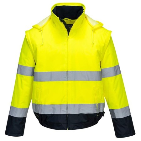 C464 - Bomber Essential Hi-Vis 2 in 1 Giallo/Navy - L