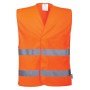 C474 - Gilet 2 bande Hi-Vis Arancione - 2XL/3XL
