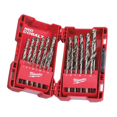 CASSETTA PUNTE MILWAUKEE HSS-G  CO 25 Pz  ( Ø da 1 a 13 con incrementi di 0.5)