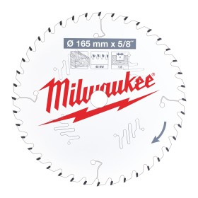 LAMA CIRCOLARE MILWAUKEE Diam./Foro mm 165/15,87 Z40