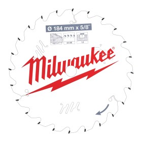 LAMA CIRCOLARE MILWAUKEE Diam./Foro mm 184/15,87/5/8 Z24