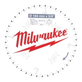 LAMA CIRCOLARE MILWAUKEE Diam./Foro mm 184/15,87/5/8 Z40