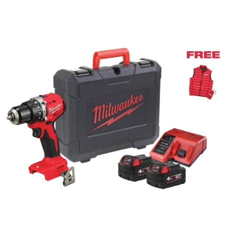 M18 BLPDRCMC-402C – MILWAUKEE M18 BLPDRC + GILET, 2 BATTERIE 18V 4AH, CARICABATTERIE
