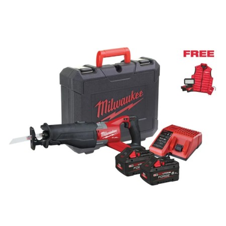 M18 FSXMC-801X - MILWAUKEE M18 FSX + TORCIA M18 ALIS E GILET, 1 BATTERIA 18V 8 AH, CARICABATTERIE