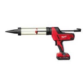 C18 PCG/400T-201B - Pistola per silicone tubo trasparente 400mm MILWAUKEE 18 Volt (1 batteria) 2,0Ah