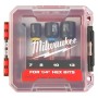 SET BUSSOLE MILWAUKEE HEX ATTACCO 1/4 4pz
