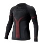 CAPTAIN MAGLIA TERMICA MANICHE LUNGHE NERO WORIK ROSSO