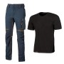 KIT 2 WORKWEAR PANTALONE WORLD ASPHALT+ T-SHIRT LINEAR BLACK CARBON