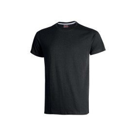 T-SHIRT U-POWER FIGI - MANICA CORTA COTONE 100% GIROCOLLO - BLACK CARBON