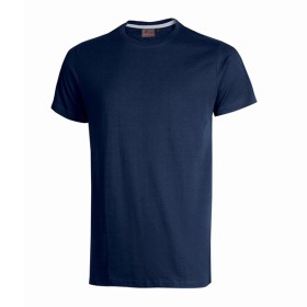 T-SHIRT U-POWER FIGI - MANICA CORTA COTONE 100% GIROCOLLO - DEEP BLU