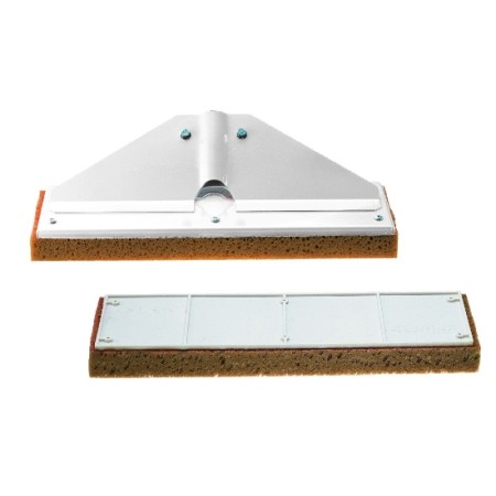 FRATTAZZO PER LAVAGGIO PAVIMENTI CON SPUGNA IN CELLULOSA KAPRIOL - MANICO LAMIERA - 14x42