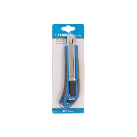 CUTTER FERVI CON GUIDALAMA IN ACCIAIO 18MM ( PRO )CON CARICAMENTO AUTOMATICO DELLA LAMA