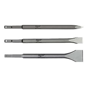 SET S 3 PZ SCALPELLI SDS-Plus MILWAUKEE (PUNTA, PIATTO, LARGO)