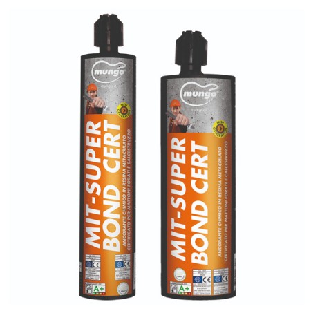 ANCORANTE CHIMICO MUNGO IN RESINA METACRILATO SENZA STIRENE AD ALTE PRESTAZIONI - MIT-SUPER BOND CERT - 300 ML + 2 MISCELATORI 