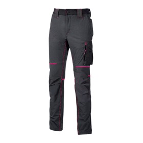 PANTALONE U-POWER WORLD DA LAVORO LADY - GRIGIO/FUCSIA