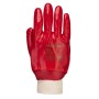 A400 - Guanti PVC con polsino a maglia elasticizzato Rosso - M