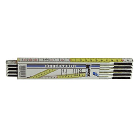 DOPPIOMETRO MAURER PLUS in LEGNO colore BIANCO/GIALLO