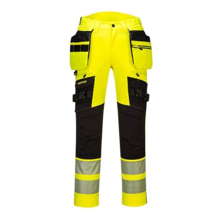 DX442 - Pantaloni DX4 ad alta visibilità con tasca Holster staccabile Giallo/Nero - 32