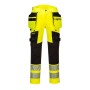 DX442 - Pantaloni DX4 ad alta visibilità con tasca Holster staccabile Giallo/Nero - 32