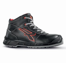 U-POWER RED SMART - STING s ESD - CALZATURA DI SICUREZZA ALTA S3S CI FO SR - NERO/ROSSO