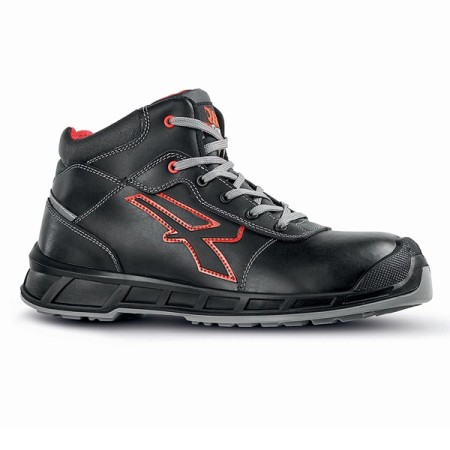 U-POWER RED SMART - STING s ESD - CALZATURA DI SICUREZZA ALTA S3S CI FO SR - NERO/ROSSO