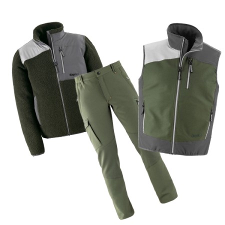 GILET + PILE + PANTALONE KAPRIOL EARTH - VERDE