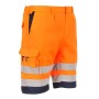 E043 - Bermuda Poliestere-cotone Hi-Vis Arancione/Navy - S