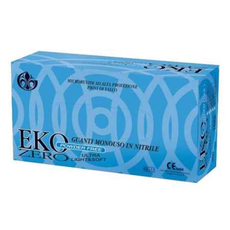 GUANTO MONOUSO IN NITRILE EKO ZERO POWDER 7 (S)