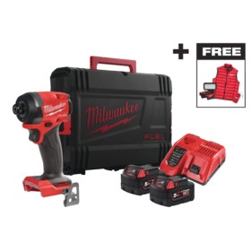 M18 FID3MC-502X – MILWAUKEE M18 FID3 + TORCIA M18 ALIS E GILET, 2 BATTERIE 18V 5 AH, CARICABATTERIE