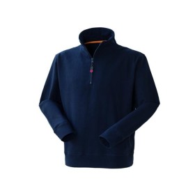 FELPA ROSSINI GRABBY M/ZIP 100% COT - BLU