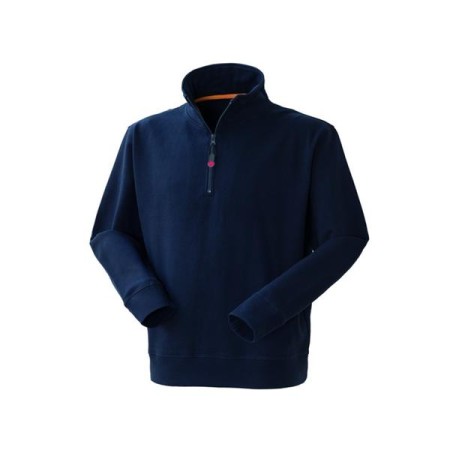 FELPA ROSSINI GRABBY M/ZIP 100% COT - BLU