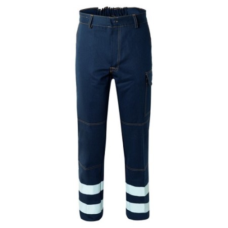 PANTALONE ROSSINI SERIOPLUS+ CON STRISCE RIFRANGENTI - BLU