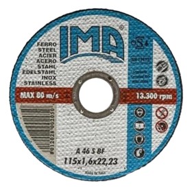DISCO DA TAGLIO IMA 115X1,6X22 FERRO INOX
