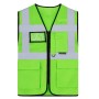 GILET EXECUTIVE MULTITASCHE HV KORNTEX MEZZA RETE CON CHIUSURA CERNIERA - LIME