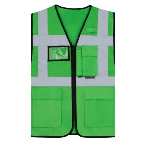 GILET EXECUTIVE MULTITASCHE HV KORNTEX MEZZA RETE CON CHIUSURA CERNIERA - VERDE